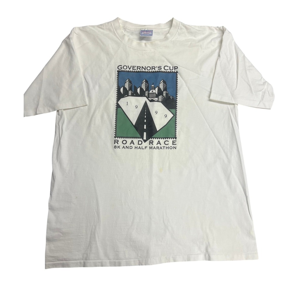 Vintage Governors Cup 1999 T-Shirt White Mens XL Cotton Single Stitch Racing - Picture 2 of 13